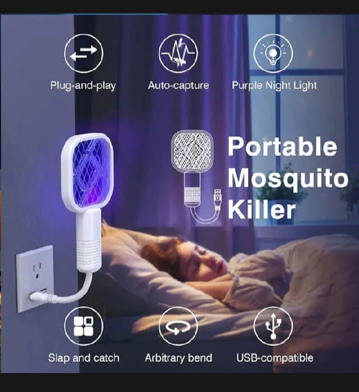 Mini USB Electric Mosquito gadget Swatter UV Light with sharp sparking.