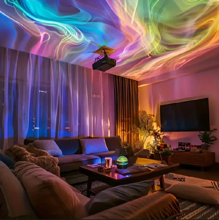 2 in 1 Northern Lights and Ocean Wave Projector with 14 Effects.