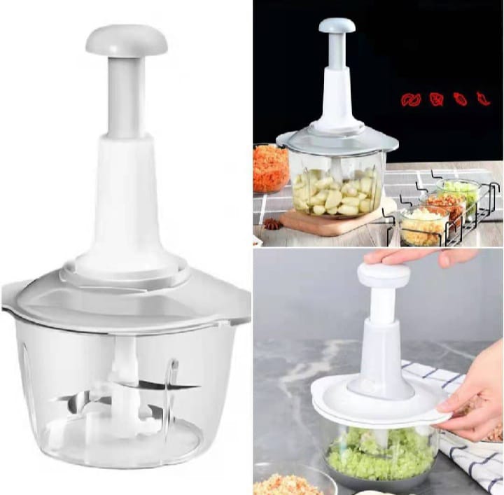 Manual Hand Push Chopper for Vegetables, Meat, and Fruits